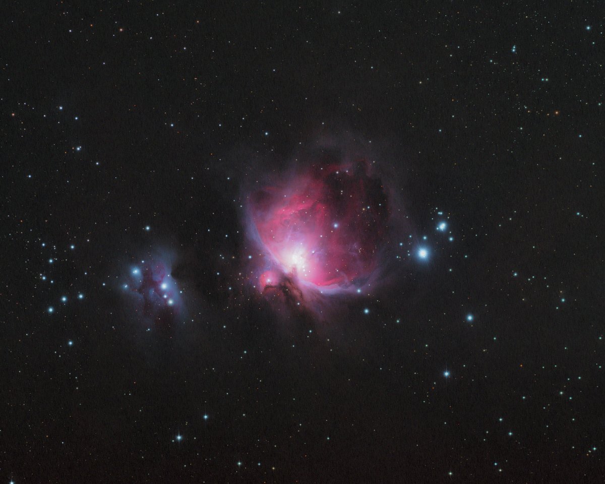 A quick 'grab and go' of the Orion Nebula. A RGB image with only 15 minutes per channel. Captured with the RedCat51 and Anltia filters. <a href="/MoonHourSocial/">#MoonHour™️Social</a> #astronomy #Astrophotography <a href="/ThePhotoHour/">#ThePhotoHour</a>