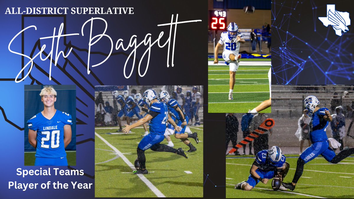 Lindale Football (@lindale_fb) on Twitter photo Going to miss <a href="/Seth_Baggett_/">Seth</a> after 4 years of TOTALLY DOMINATING the Special Teams categories for us. But what a way to go out! Congrats Das Boot on this award. #TPW <a href="/Coach_Cochran/">Chris Cochran</a> <a href="/CoachNicks1/">☘️Coach Ronnie Nicks☘️ - M.Ed</a> Going to miss <a href="/Seth_Baggett_/">Seth</a> after 4 years of TOTALLY DOMINATING the Special Teams categories for us. But what a way to go out! Congrats Das Boot on this award. #TPW <a href="/Coach_Cochran/">Chris Cochran</a> <a href="/CoachNicks1/">☘️Coach Ronnie Nicks☘️ - M.Ed</a>