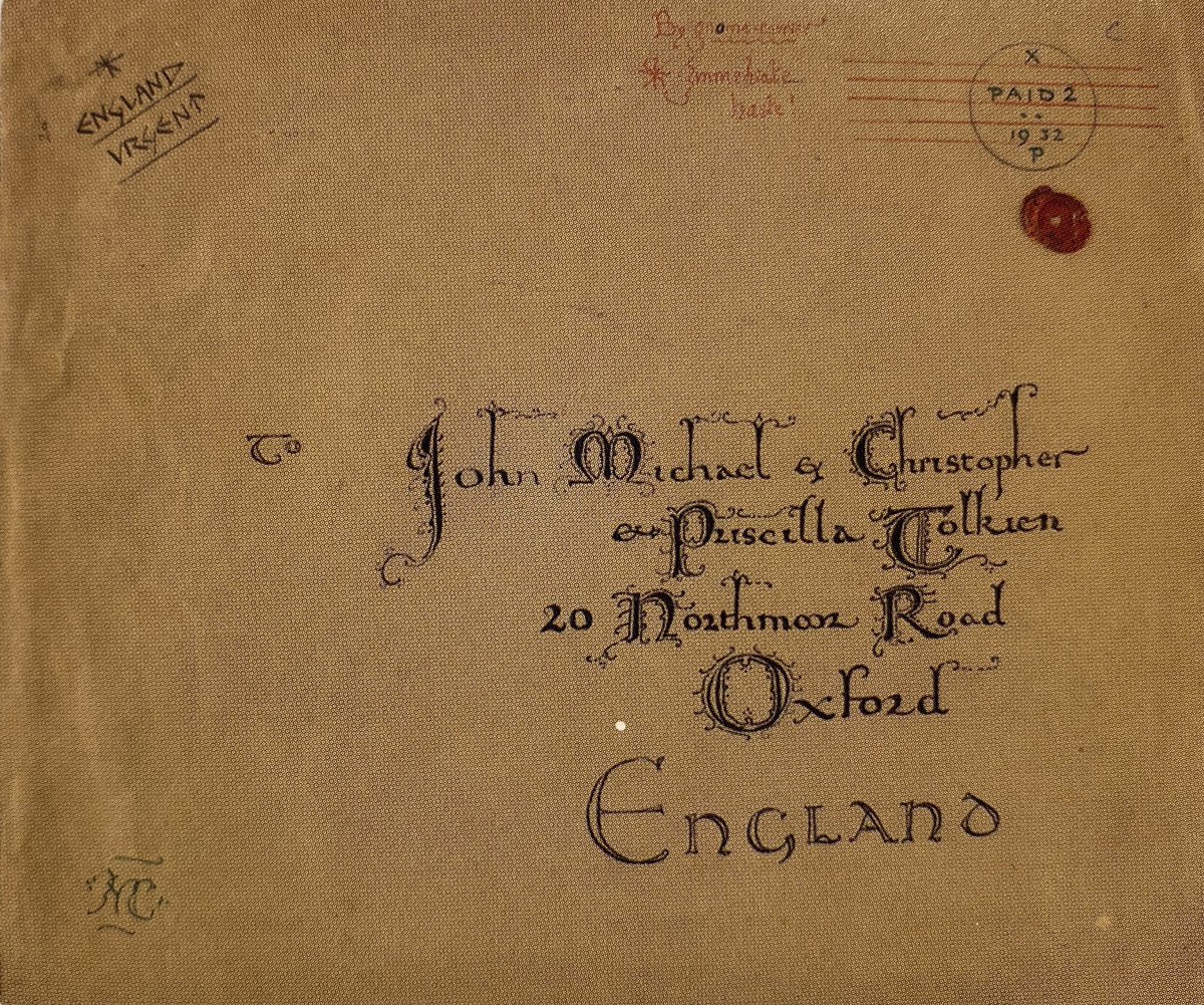 bo66ie29's tweet photo. Every December an envelope bearing a stamp from the North Pole would arrive for J.R.R. Tolkien's children. Inside would be a letter in strange spidery handwriting and a beautiful colour drawing. They were from Father Christmas, telling enchanting tales of life at the North Pole. https://t.co/a0mOAj5npr
