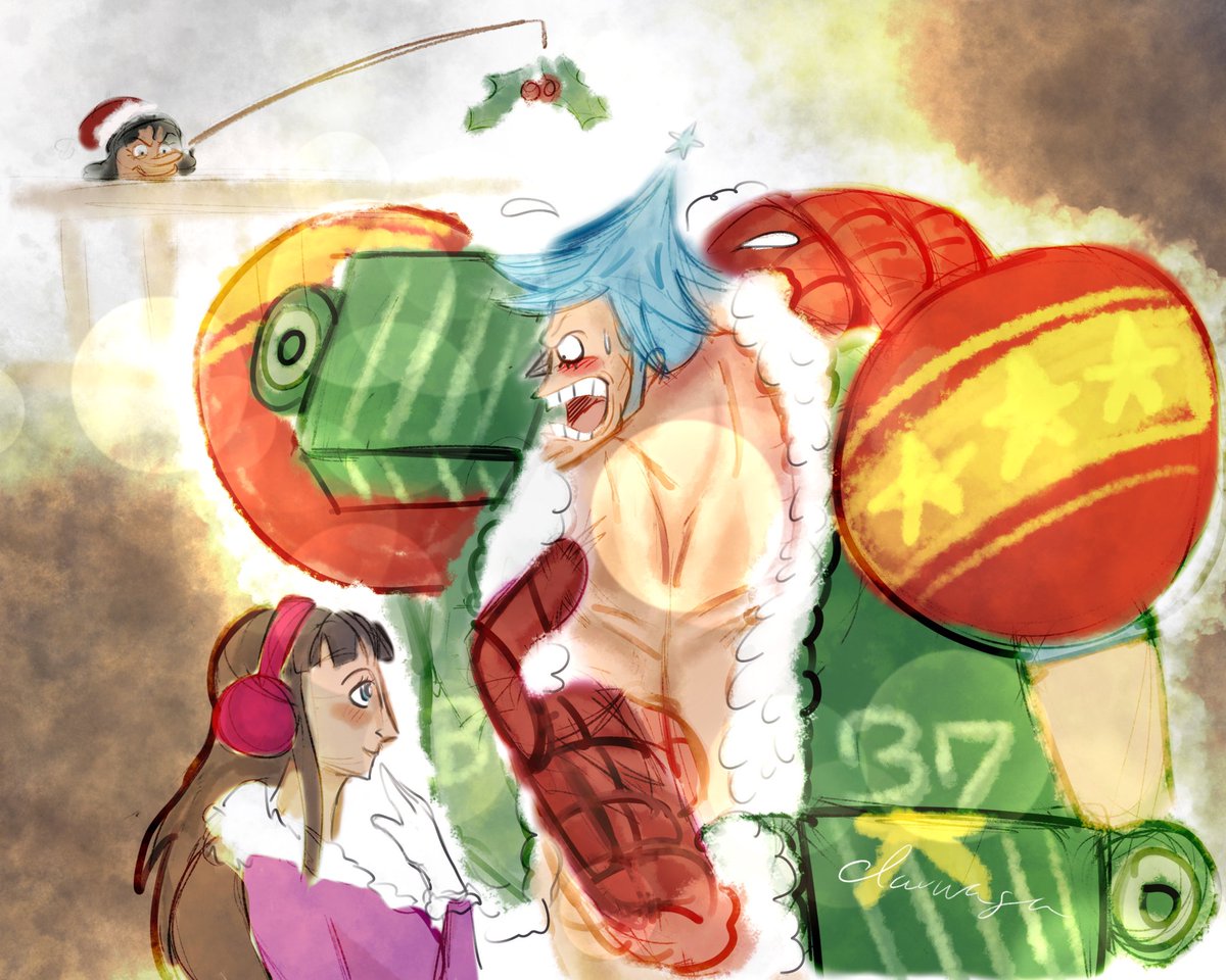 clauwagart's tweet image. Under the mistletoe #frobin #Christmas