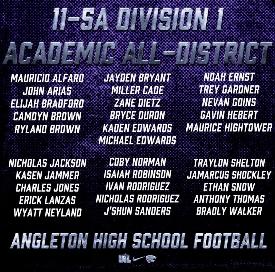 Blessed to be first team all district and academic all district 🙏