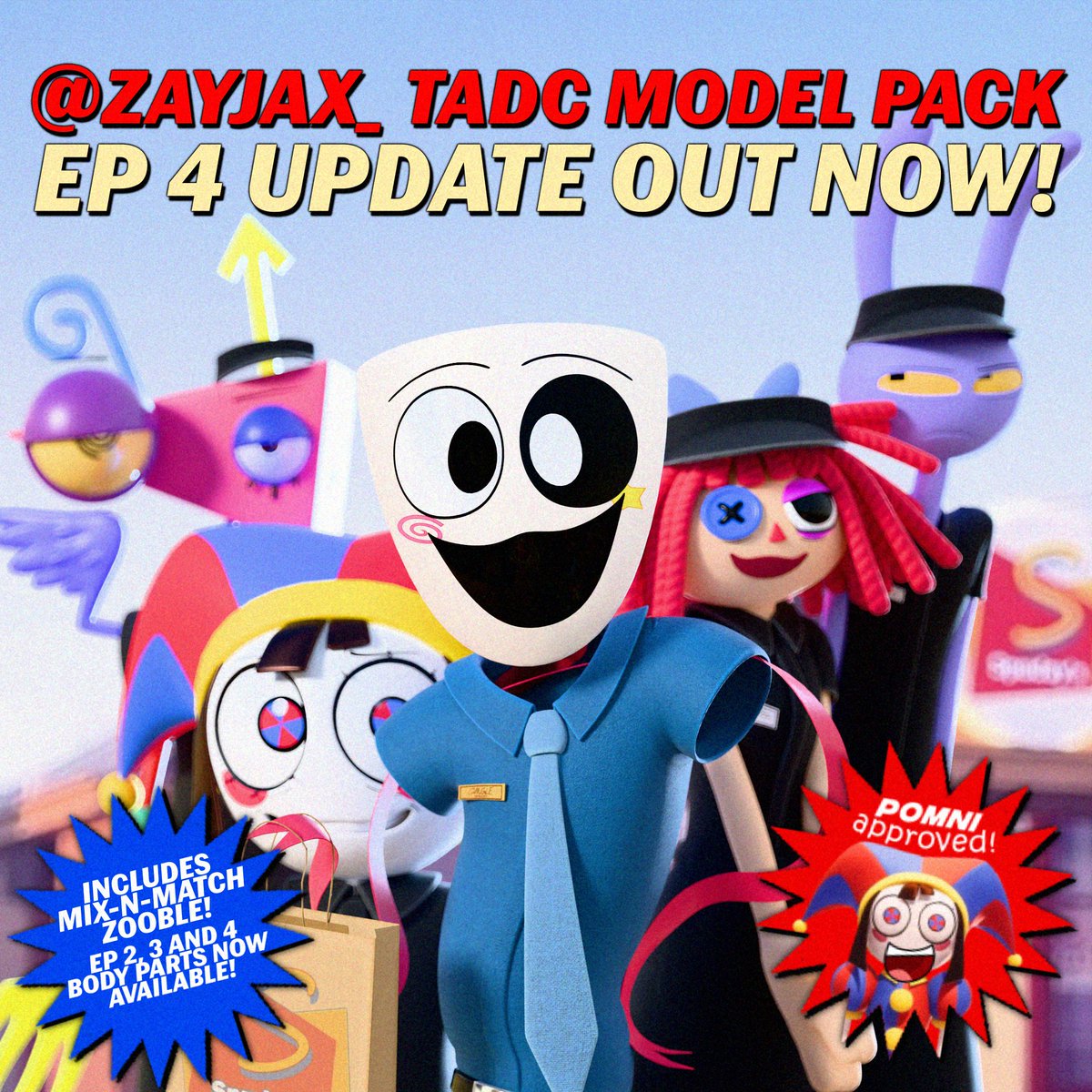 Quick heads up! Jax, Caine, and Gangle have all had patches