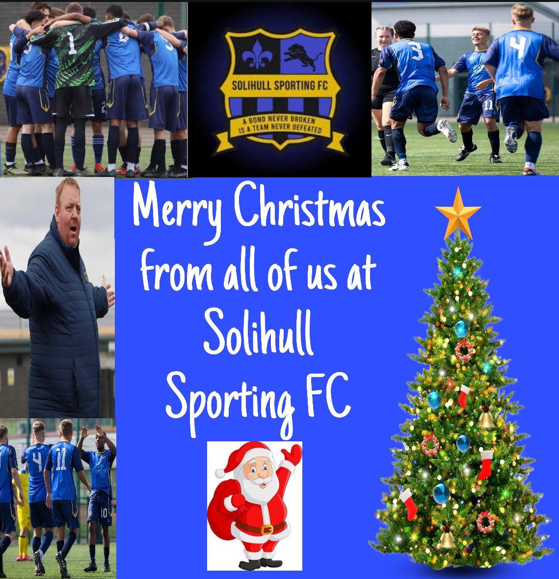We would like to wish everybody a very Merry Christmas from everybody at the club … thank you for all the support over the last year … UP THE SPORTING! 🔵🟡⚽️