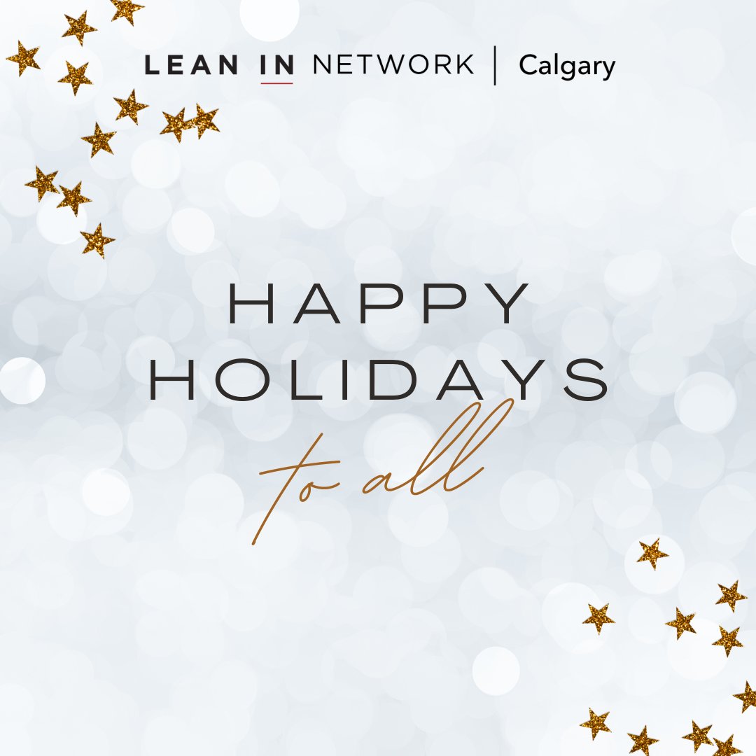 𝗛𝗮𝗽𝗽𝘆 𝗛𝗼𝗹𝗶𝗱𝗮𝘆𝘀 𝗳𝗿𝗼𝗺 𝗟𝗲𝗮𝗻 𝗜𝗻! 🎄✨

We wish you peace, happiness, and joy this holiday season. We can't wait to connect with you in 2025!
Join us for our next Open Circle virtual session on January 22, 2025, from 12:00 to 1:00 p.m. 
#LeanIn #WomenAtWork #yyc