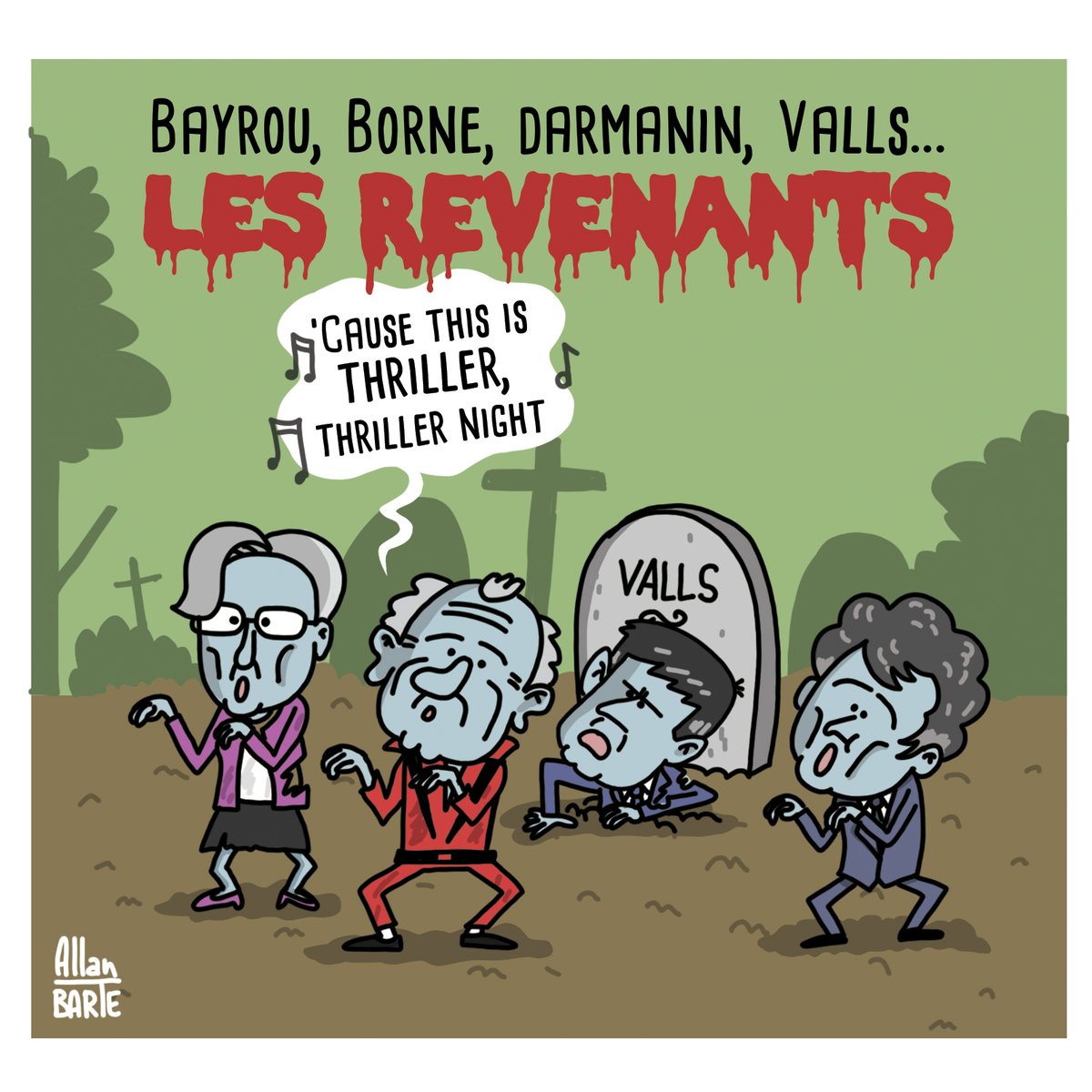 Ils ont tout raté, personne ne veut plus d'eux, mais...
Ils reviennent quand même ! #nécromancie
#gouvernementbayrou 

Pour soutenir la lutte dessinée :
▶️ ko-fi.com/allanbarte
