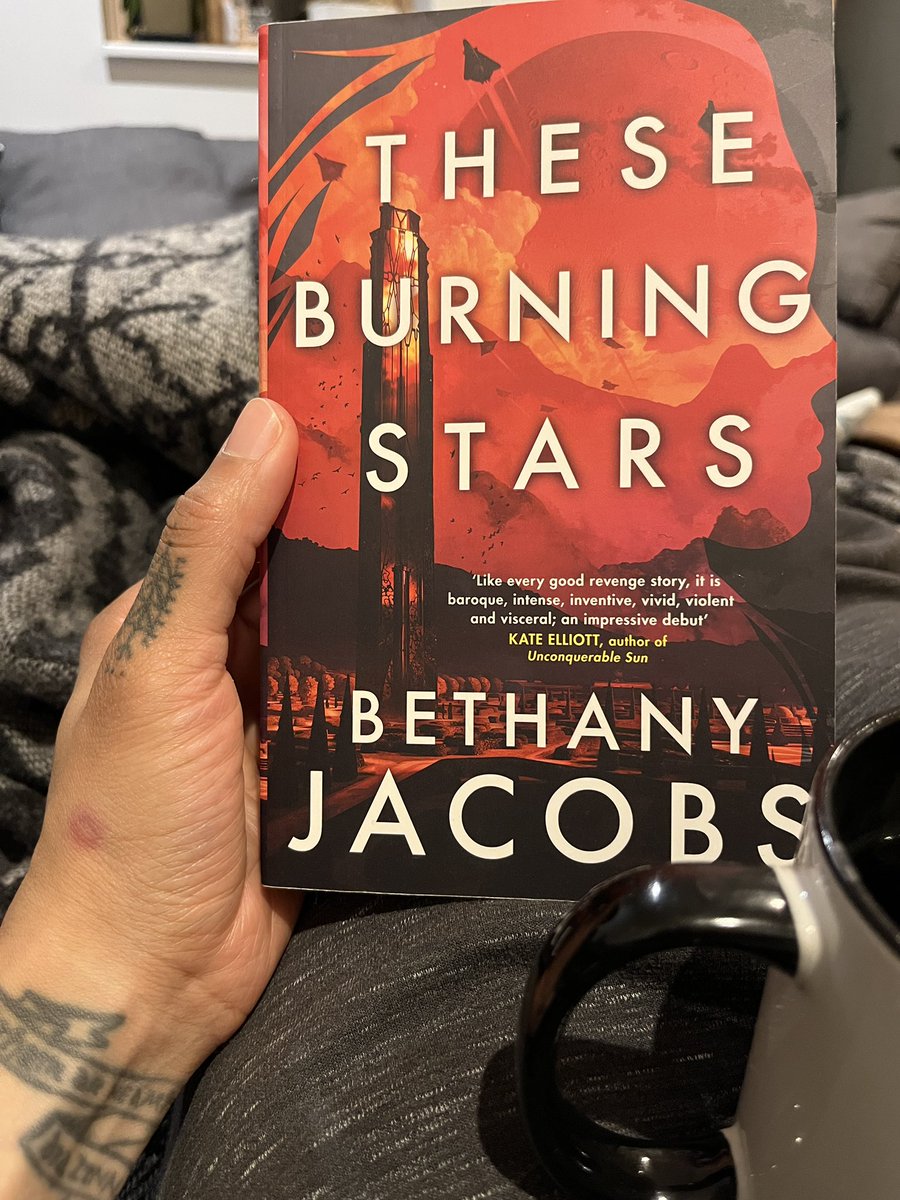 So obviously I loved Metal from Heaven by <a href="/sapphomancer/">august ⛓️🍒</a> but sleeper hit coming in at the end of the year is These Burning Stars which has supremely horrid mentor and most importantly to you all—the hacker MC’s gf is a one-armed butch ex-killer.

Sevika heads, go get your food.