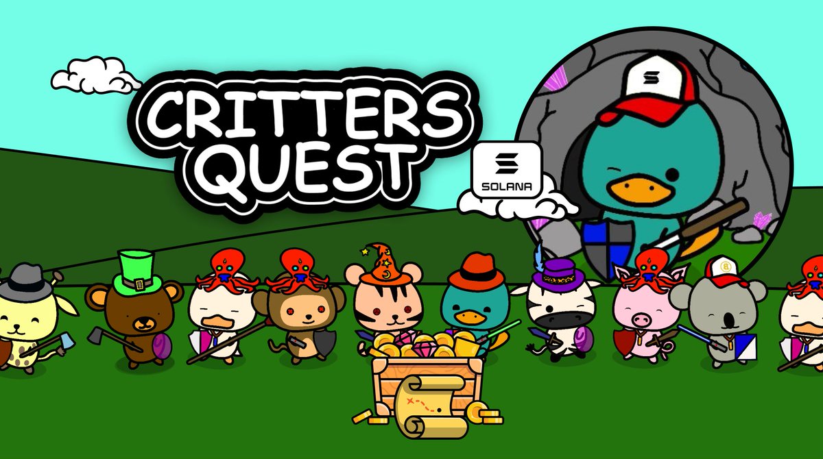 TRADE MASTER EDITION CRITTERS ON:

sniper.xyz/collection/cri…

magiceden.io/marketplace/cr…

tensor.trade/trade/critters… 

Remember: Each NFT has $QUEST on it 
Buying an NFT = Buying $QUEST tokens!  
Check allocations before trading  on marketplaces