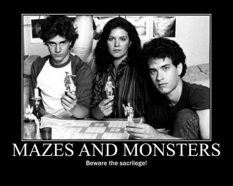 GrampsToolshed's tweet photo. Remember when Tom Hanks kicked off his career by starring in a movie that slandered Dungeons and Dragons players??
#GoodTimesGoodTimes
#ElminsterRemembers 🧙♂️😉🔥 https://t.co/BwjCVJ7iki