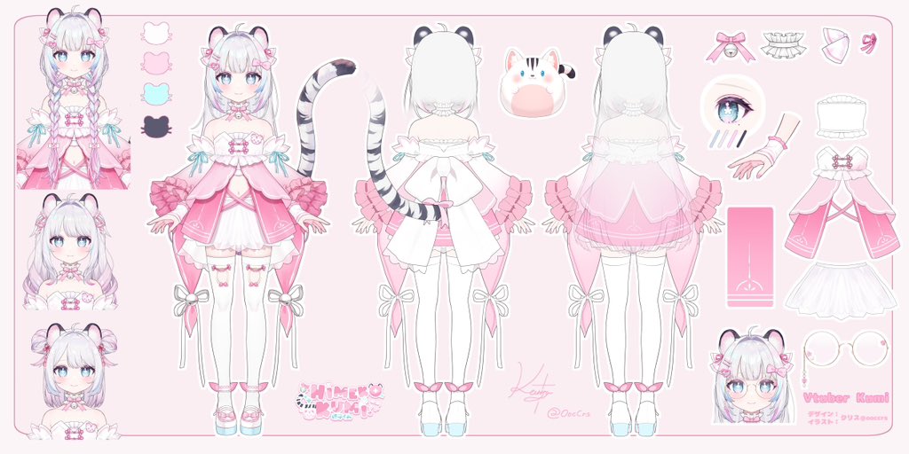 HimekoKumi's tweet photo. 🌸 𝐤𝐮𝐦𝐢 𝐢𝐬 𝐡𝐞𝐫𝐞 𝐭𝐨 𝐬𝐭𝐞𝐚𝐥 𝐲𝐨𝐮𝐫 𝐡𝐞𝐚𝐫𝐭𝐬! ʕʘ̅͜ʘ̅ʔ

this white tiger vtuber is on the hunt…to capture the hearts of all you earthly beings! [&amp; your anime waifus (•̀ᴗ•́ )و] 🤍

┈┈┈┈❀┈┈┈┈
♡ General: #HimekoKumi 
♡ Art: #DrawKumi 
♡ Mark: 🐾🌸 https://t.co/CbBbdjGzXY