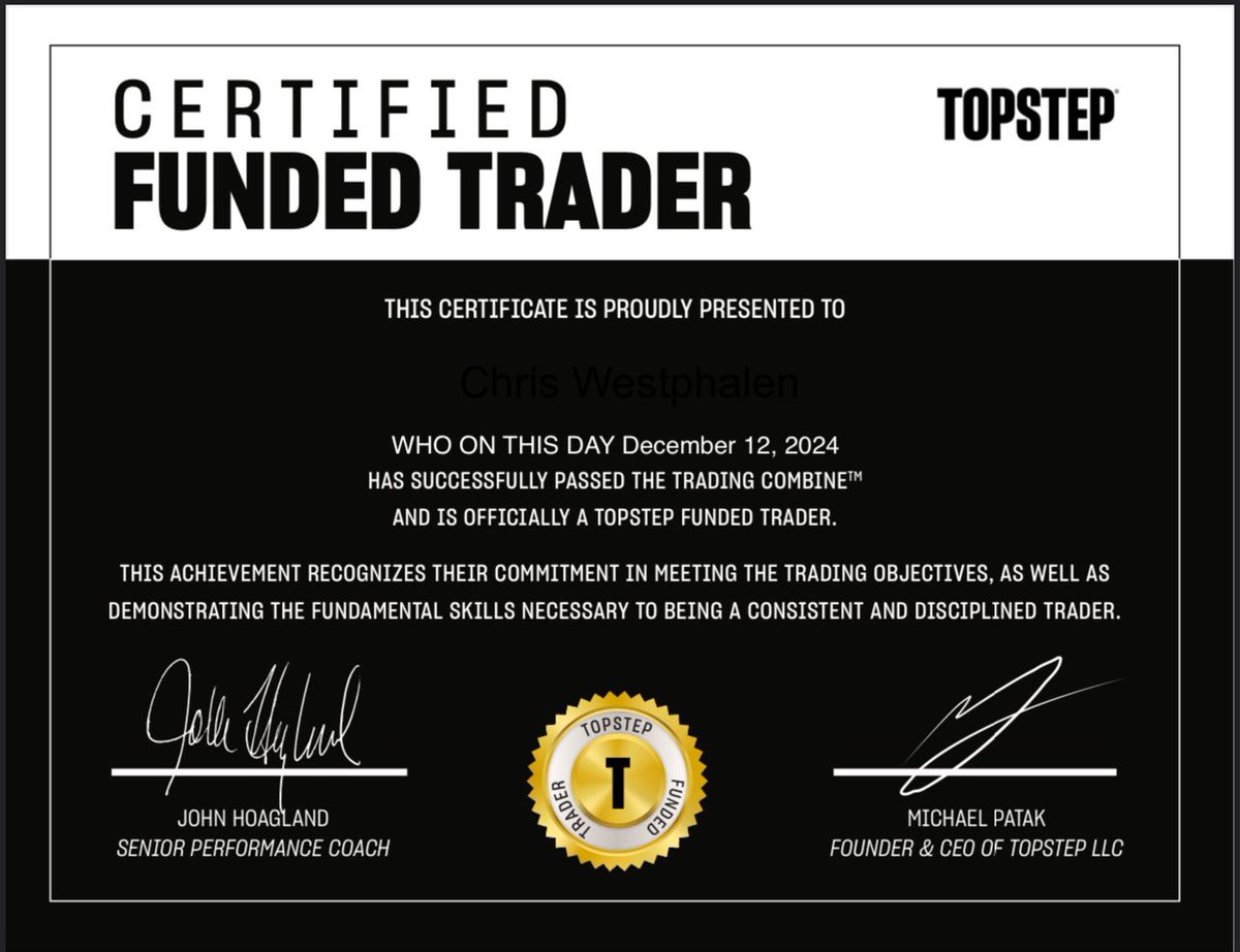 empiretrading_'s tweet image. Officially passed the Trading Combine for TopStep ✅ 
Now funded.