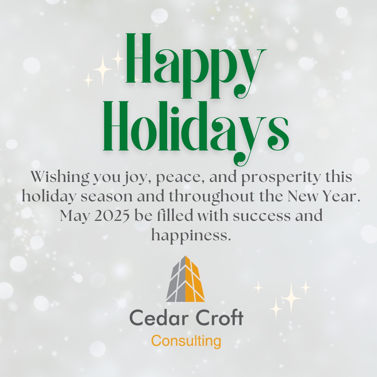 CedarCroftMgmt's tweet image. We'd like to express our heartfelt thanks for your continued partnership and trust in us throughout the past year. It has been a pleasure working together, and we are truly grateful for the opportunity to help you achieve your goals. Happy Holidays 🌟