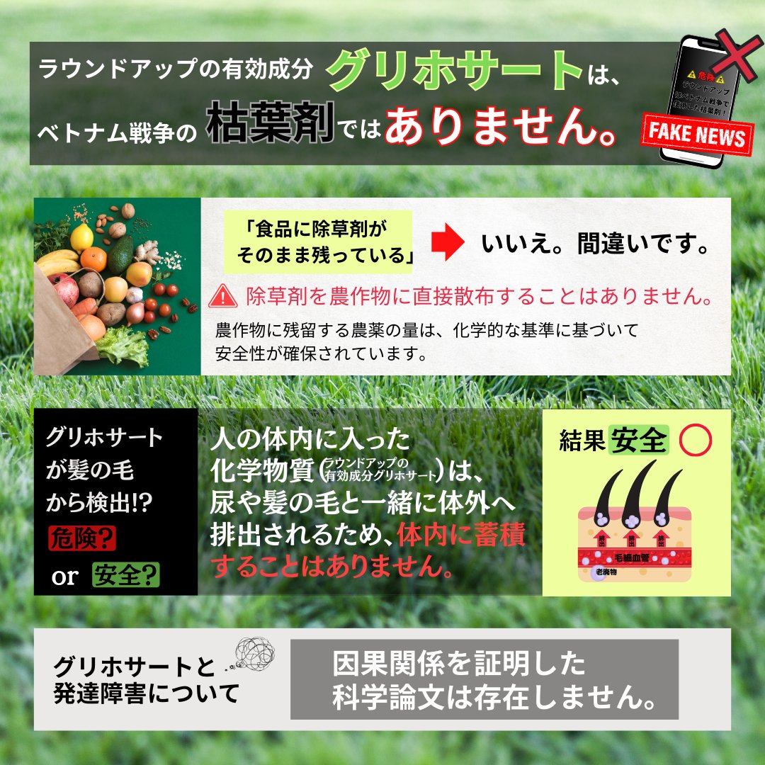 公式】ラウンドアップマックスロード製品の安全性 (@nissanchem_rup) / Posts / X