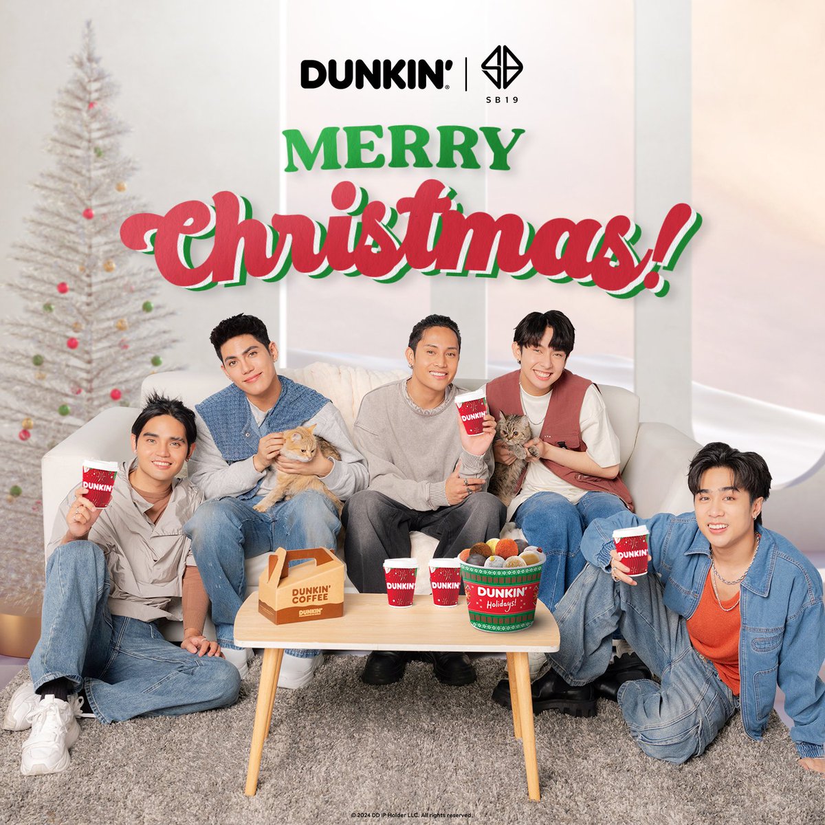 Merry Christmas from SB19 and Ninang Dunkin’ 🧡💙 #SB19DunkinPH