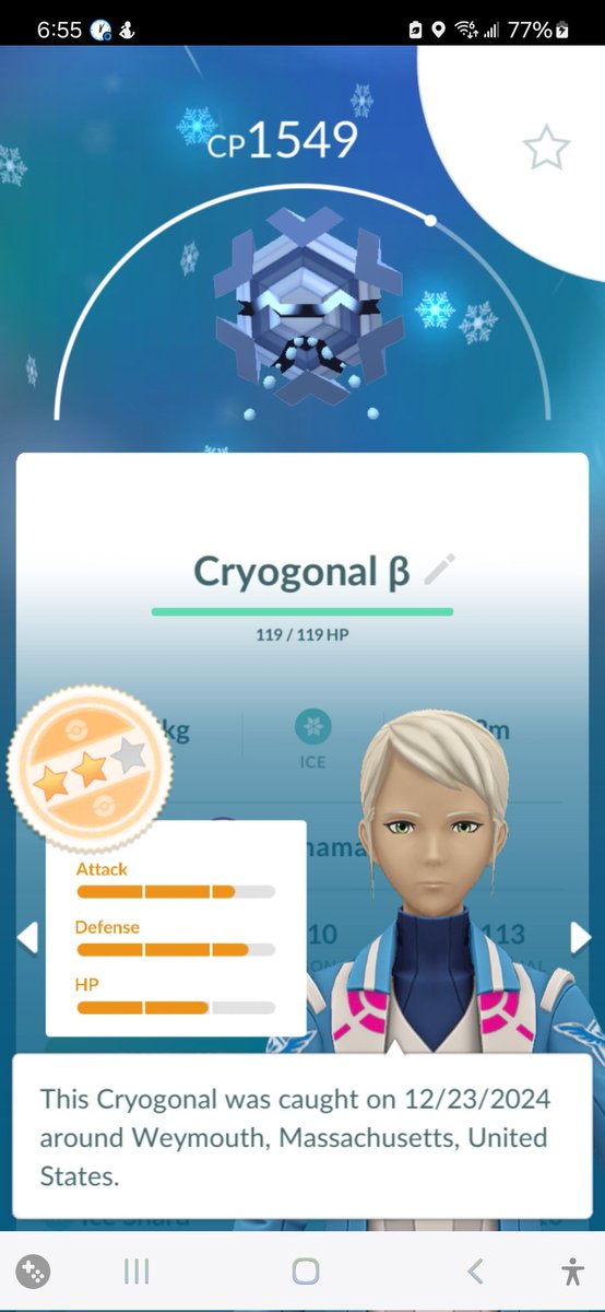 BlackUniGryphon's tweet photo. NOT EVEN WORTH THE EFFORT!
❄️👎🏽🤬 #Dynamax #Cryogonal #MaxMonday #PokemonGo #FAIL https://t.co/nk9dmHKtIn