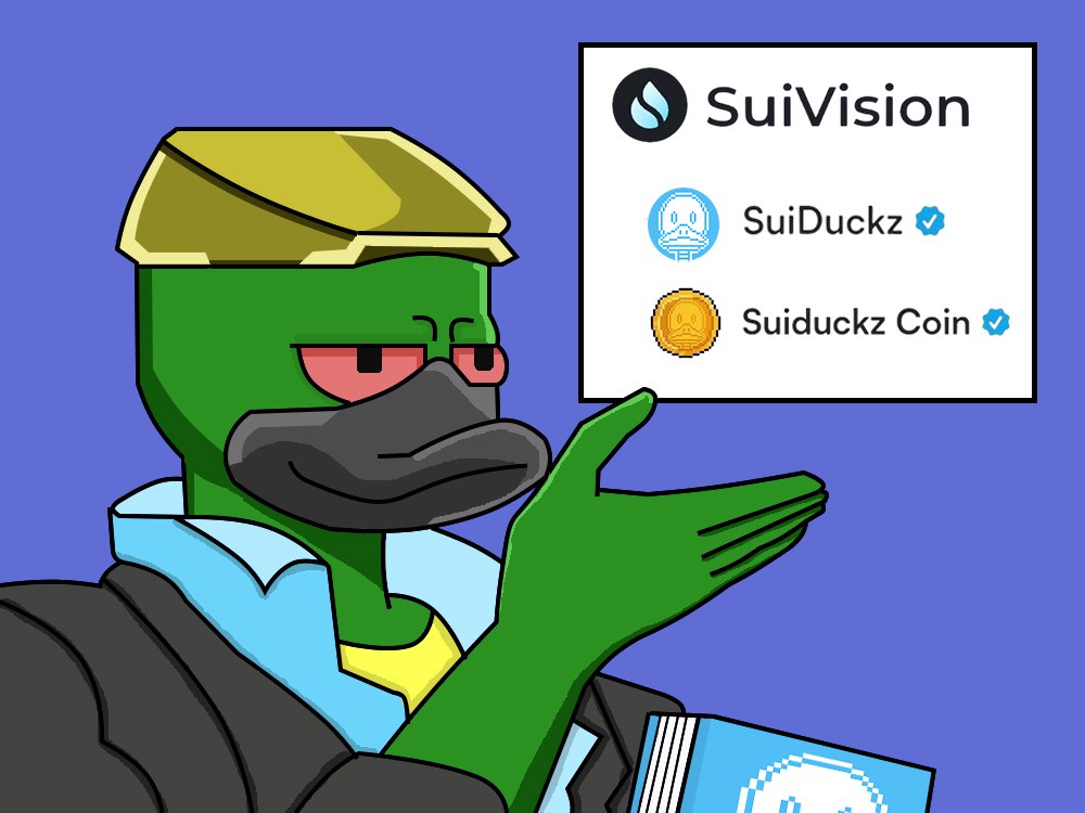 SuiDuckz's tweet photo. We are pleased to announce that the SuiDuckz NFT Collection and SuiDuckz Coin $SDC have been officially verified on https://t.co/Y8rup4EhwP , thanks a lot 🫡, appreciate it @blockvisionhq

SuiDuckz NFT Collection: https://t.co/lp0Aak48s5

SuiDuckz Coin $SDC: https://t.co/6DdbOZavlT

#BuildOnSui #Quackgang