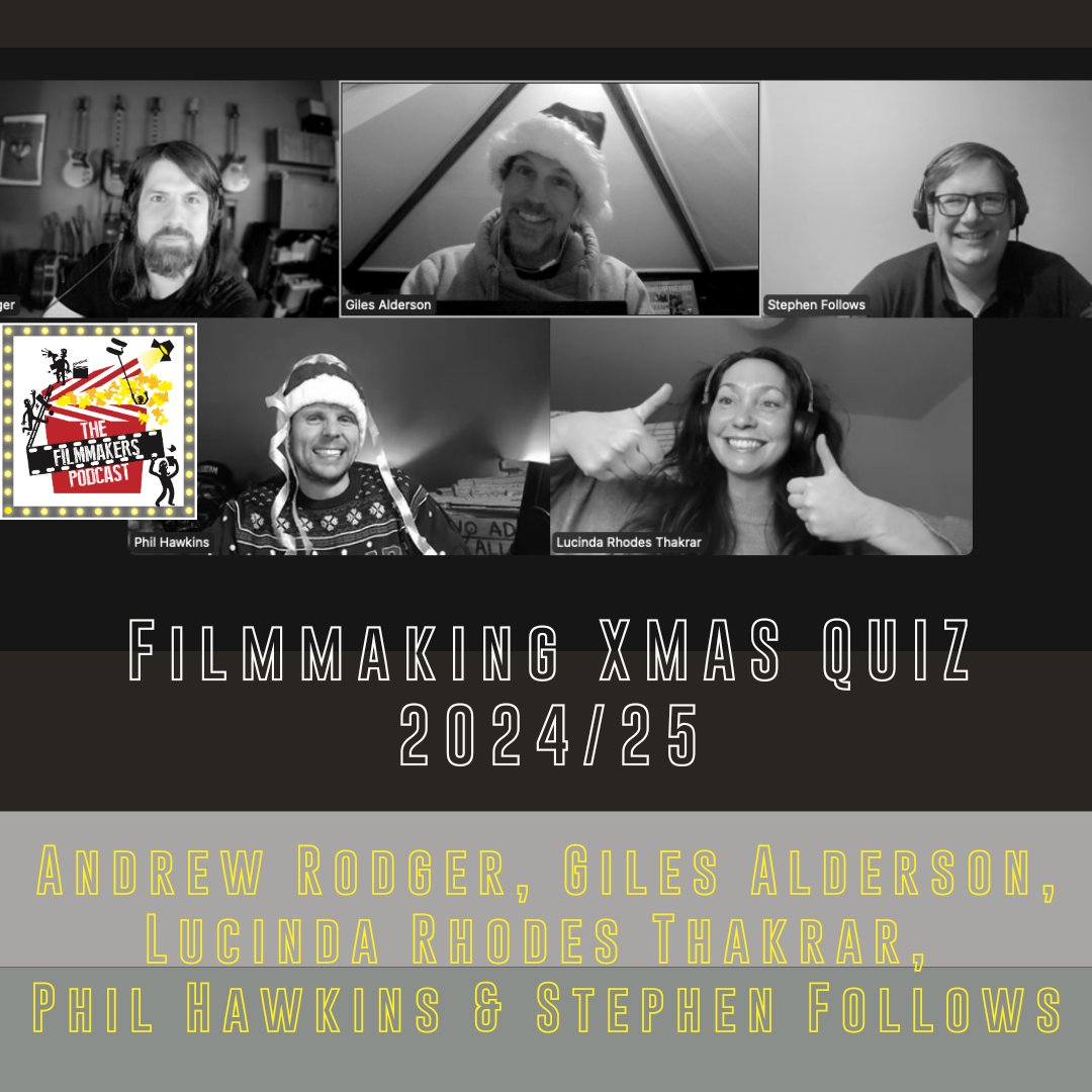 End of Year Podcast QUIZ with your hosts: <a href="/GilesAlderson/">Giles Alderson</a>  <a href="/philmblog/">Phil Hawkins</a> , <a href="/LucindaRhodes/">Lucinda R Thakrar</a>  <a href="/35mmDoP/">Andrew Rodger DoP</a>  &amp; <a href="/StephenFollows/">Stephen Follows</a> !!

Who will take home the host crown, which guest will be No.1 pod ep of the year ?
Take a listen here pod.fo/e/29507f

#Filmmakers #PodernFamily #XmasQuiz