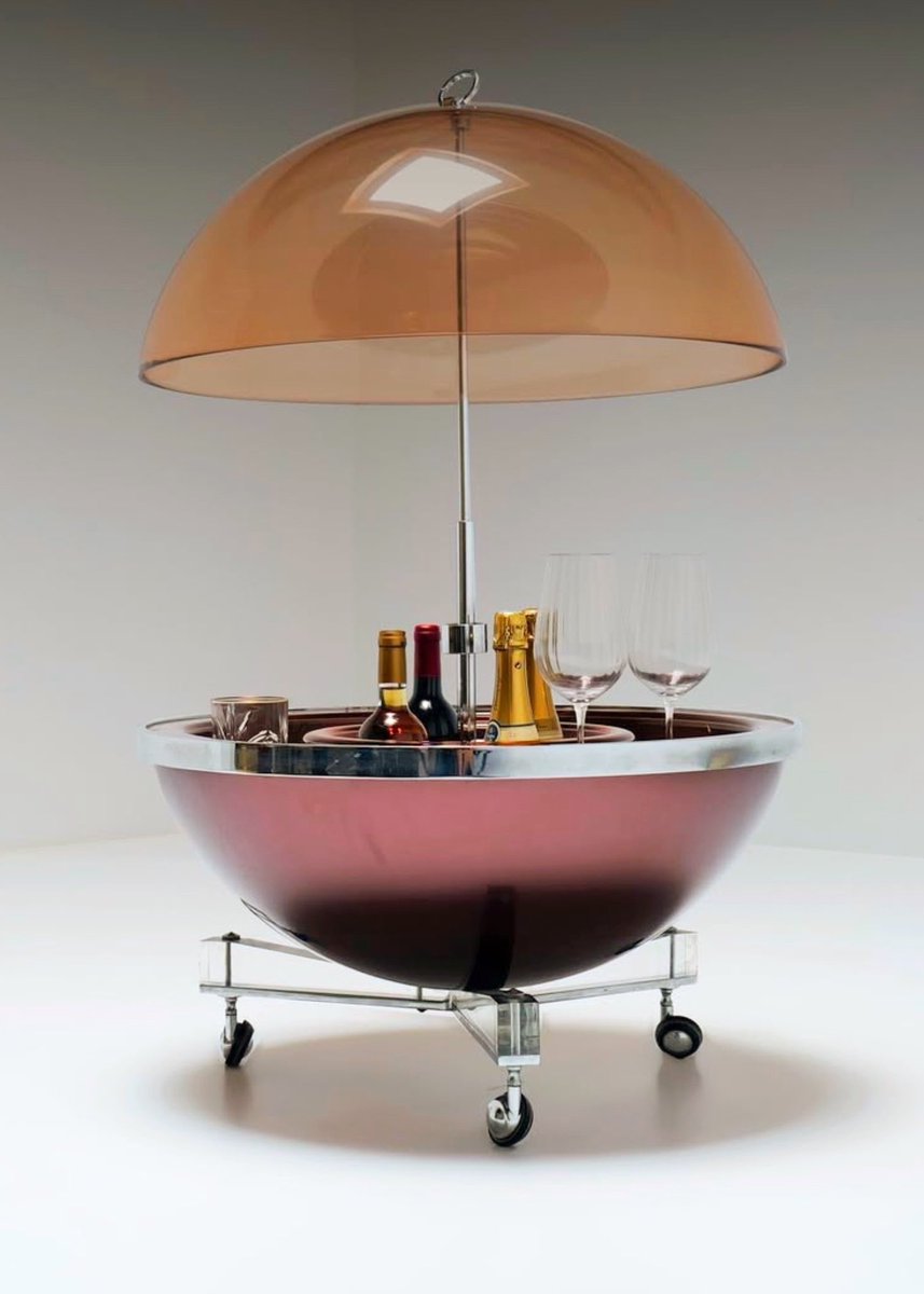 luusssso's tweet image. 1970’s bar cart by designer Pierre Cardin