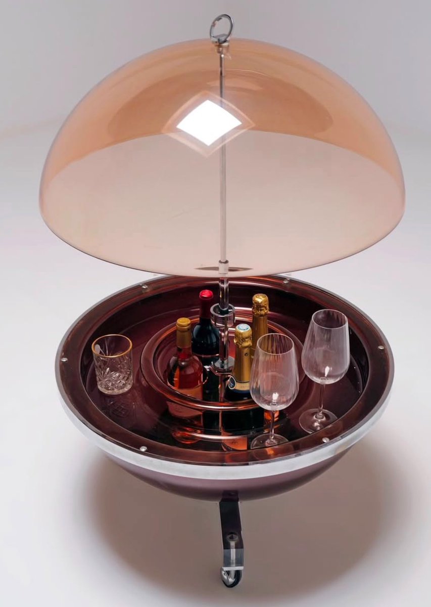 luusssso's tweet image. 1970’s bar cart by designer Pierre Cardin