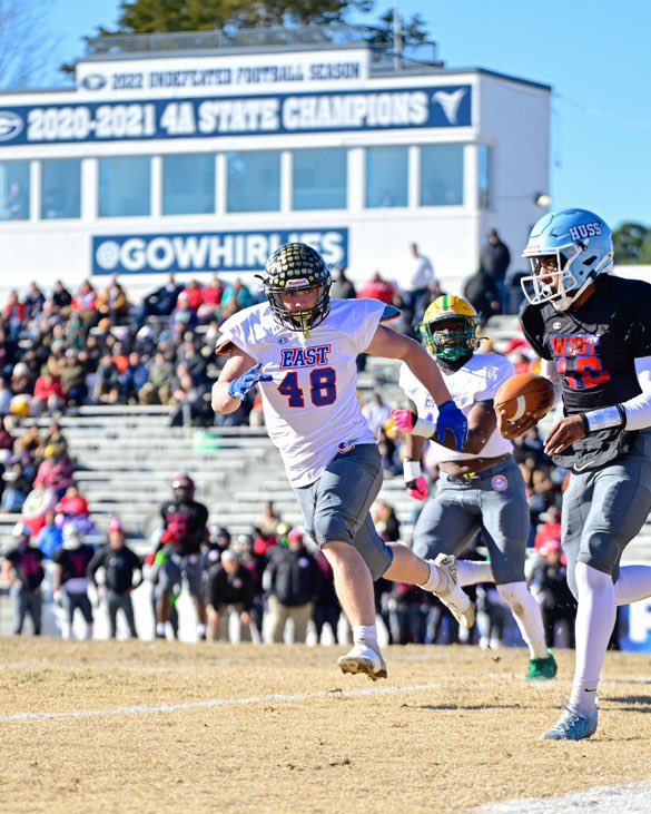 Blessed to able to play in All Star East n West Game! Had an amazing time, Thank you Coaches n Players! <a href="/CoachJonSherman/">Jonathan Sherman</a> <a href="/FbCoachJohnson/">James Johnson</a> <a href="/RecruitFayNC/">Recruit Fayetteville</a> <a href="/910Preps/">910Preps</a> <a href="/JoelBryantHSOT/">Joel Bryant - HighSchoolOT 🏈</a>