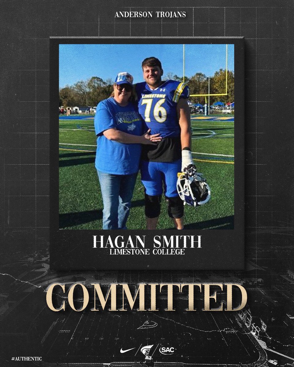 Blessed to announce I am 110% committed to <a href="/AUTrojansFB/">Anderson Trojans Football</a>‼️ Thank you <a href="/CoachThurn/">James Thurn</a> and <a href="/bobby_lamb/">Bobby Lamb</a> for believing in me‼️ <a href="/jrlindsaysmith/">JR Smith</a> <a href="/Lindzy_Smith/">Lindsay Smith</a> <a href="/GraysonSmith77/">Grayson Smith</a>