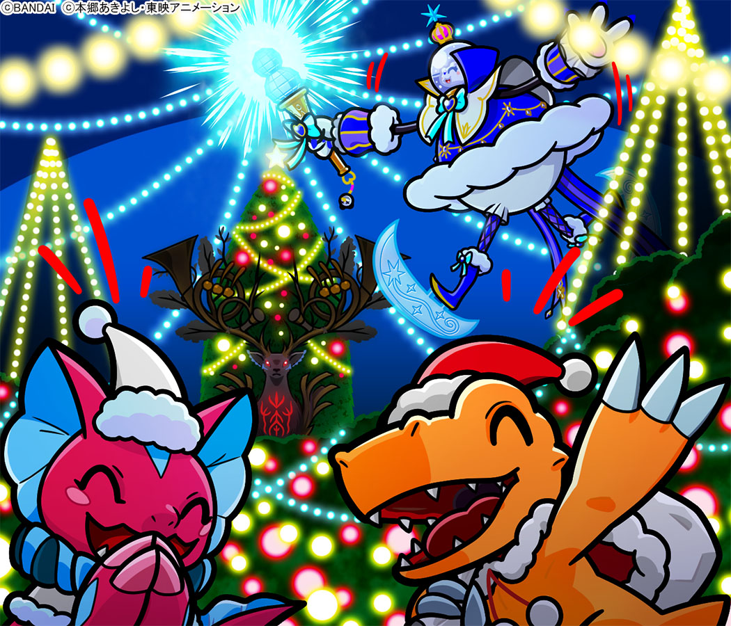 digimonweb_net's tweet image. 🎅🎁 ❄️ #メリークリスマス 💕⛄️🎄
小さな雪の国「スルムヘイム」で皆とクリスマスを楽しもう🎶
スカーディモンがステッキを振ってイルミネーションも綺麗に点灯✨（ケルヌモンの尻尾にも飾り付けされてるけど…）
素敵なクリスマスをお過ごしください🥳
#MerryChristmas 
#デジモン #digimon