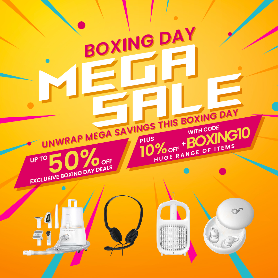 wireless1online's tweet photo. 🎉💻 Boxing Day MEGA Sale! 💥🎁

Up to 50% OFF exclusive deals + 10% OFF huge range of gadgets. Upgrade your tech before 2024 ends!

📅 Ends 5th Dec. Shop now 👉 https://t.co/xDp4nzvaQD

#BoxingDaySale #TechDeals https://t.co/Q9jKzJR7TH