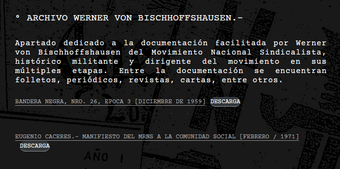 Se inaugura el apartado: ''ARCHIVO WERNER VON BISCHHOFFSHAUSEN'', cuya contribución merece un reconocimiento y agradecimiento especial. Este se ira actualizando en la medida que se trabaje con la documentación.  wp.me/P9Lw7Q-wV