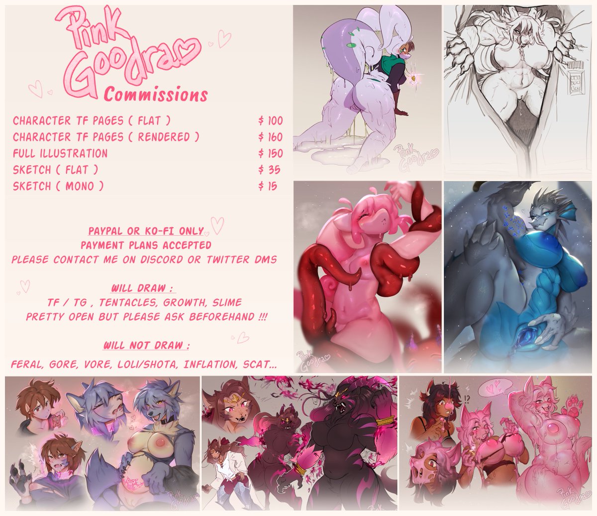 📌Finally did a pricesheet !! 

♡ This is just to make a pinned menu of updated prices ~

🔻ToS n more info below (´• ω •`) ♡🔻