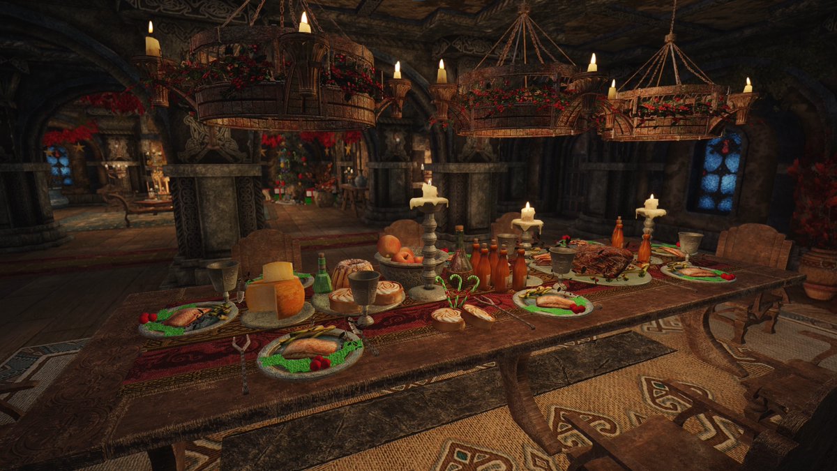 theASMRnerd's tweet image. Some teaser screens from this year's Wandering In Skyrim Christmas Special, dropping in just a few hours! This one is so wintry and cozy, it might just be my favorite yet 😊 #ASMR #Skyrim #ElderScrolls #TES