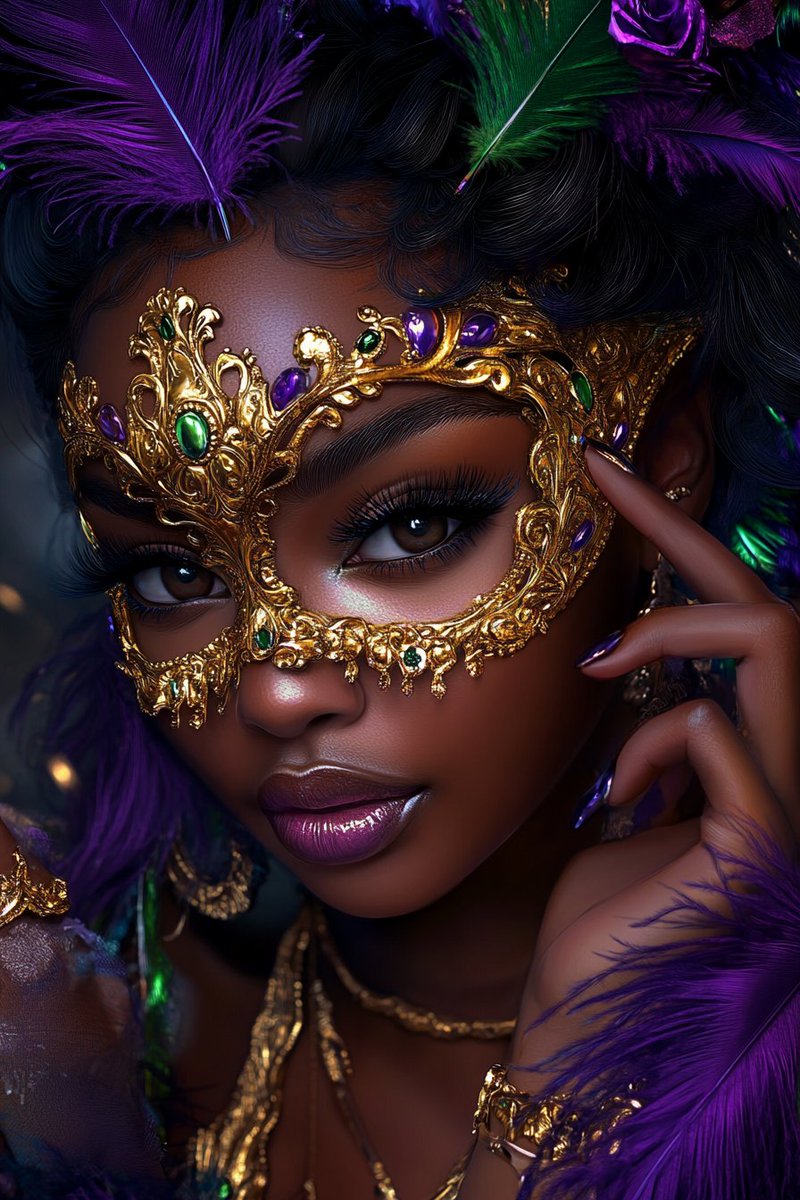 7lioness2014's tweet image. "Masked in Mystery, Dressed in Drama" 
#MasqueradeMagic #ElegantEnigma #MysteryBeauty
Captioned by #GPT4 #aiart
Contact us for art on Merch, notebooks, journals, coloring books. afrodiasporan.cloud