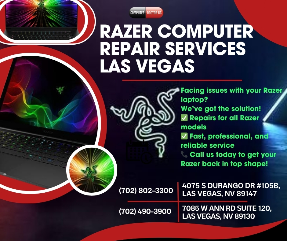 compdocbg's tweet image. Need RAZER computer repairs in Las Vegas? Computer Doctor BG fixes any model—from hardware issues to virus removal. Fast, reliable service!

#RAZERRepairs #ComputerDoctorBG #TechSupport #PCRepairs #LaptopRepairs #LasVegasTech #AnyModel