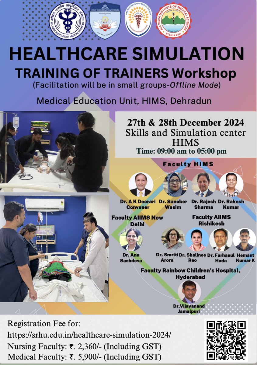 Ashok Deorari MD FAMS (@ashokaiims) on Twitter photo <a href="/SRHUniversity/">SRHU NAAC A+</a> Medical Education Unit, HIMS, SRHU is organising SECOND Training of Trainers Workshop at the Skills and Simulation Center, HIMS <a href="/SRHUniversity/">SRHU NAAC A+</a> on 27-28 Dec, 2024 <a href="/SRHUniversity/">SRHU NAAC A+</a> Medical Education Unit, HIMS, SRHU is organising SECOND Training of Trainers Workshop at the Skills and Simulation Center, HIMS <a href="/SRHUniversity/">SRHU NAAC A+</a> on 27-28 Dec, 2024