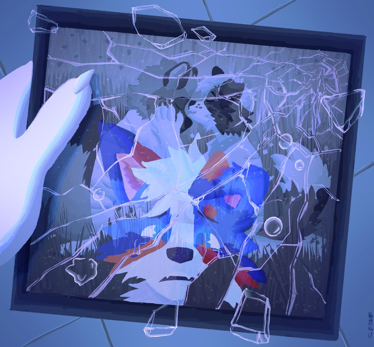 he saw forever. so he smashed it up.