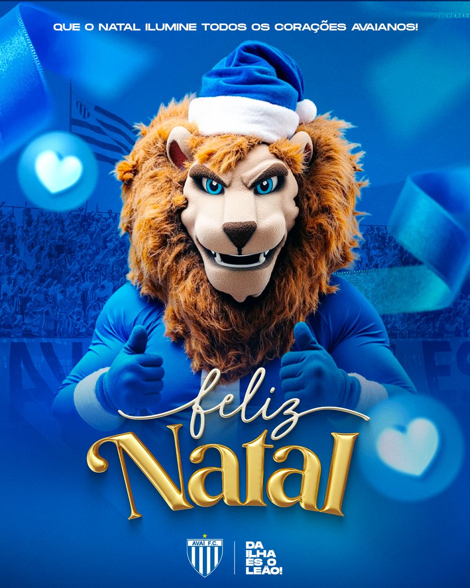 AvaiFC's tweet photo. 🦁🎅🏻 Que o Natal ilumine todos os corações Avaianos!

#AvaíMinhaVidaMeuAmor https://t.co/O3C0BeX1YQ
