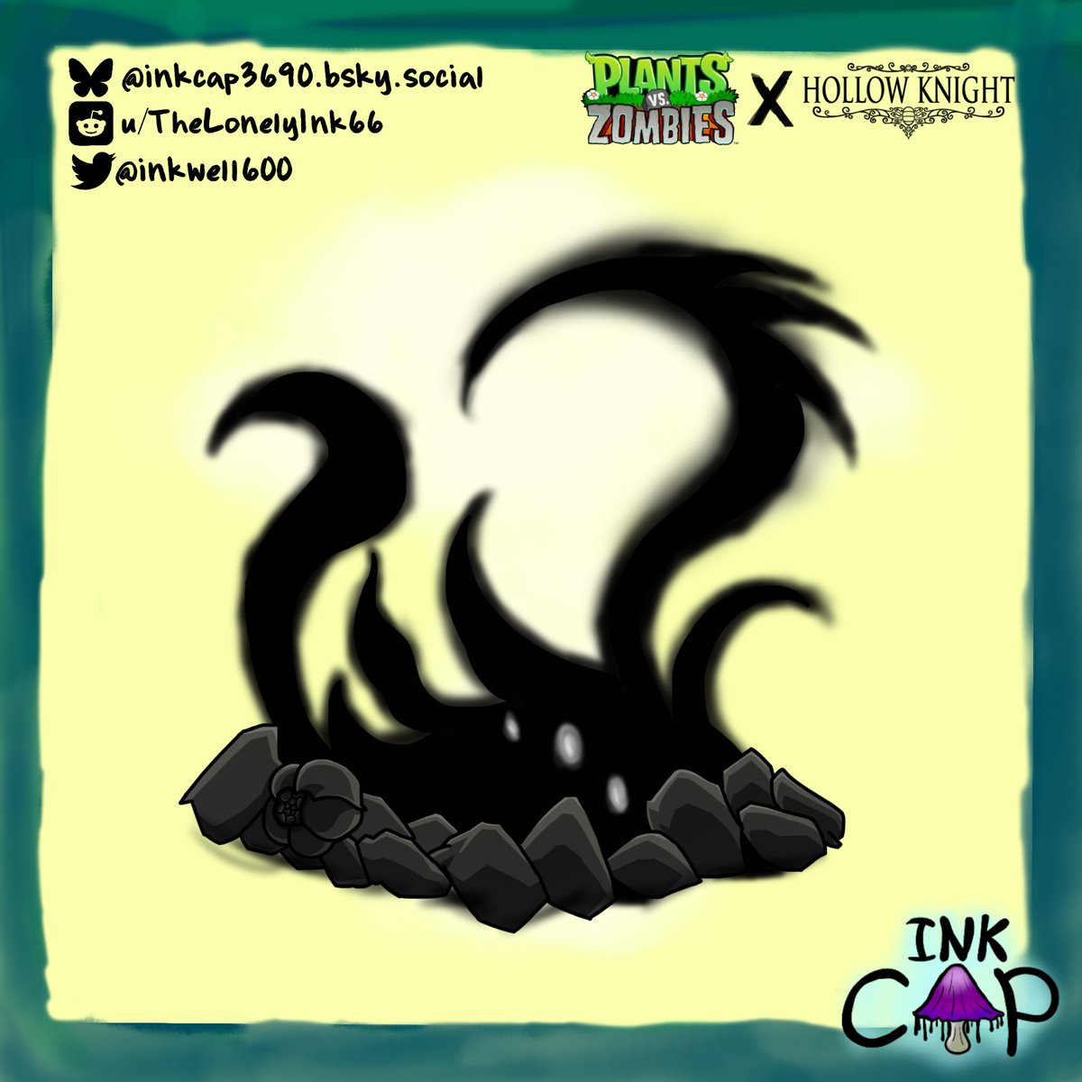 inkwell600's tweet photo. Time to go go back to our roots with Void Root

#plantsvszombiesfanart #plantsvszombies #hollowknight #hollowknightart #inkcap https://t.co/mRymYM77cY