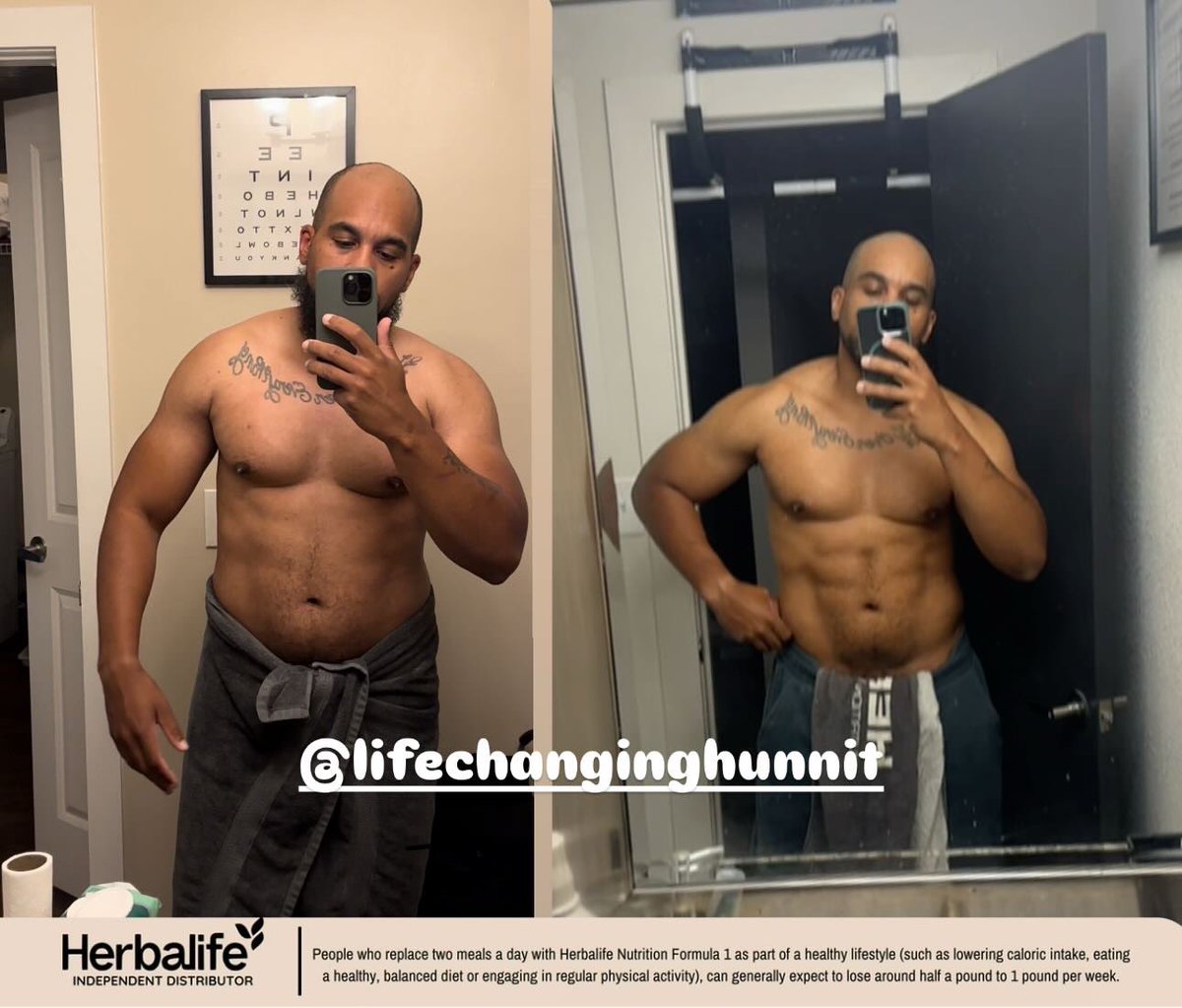 AskHunnitHow's tweet photo. Feeling stronger, leaner, and more confident than ever! 💪🏽

I’ve been able to:

 * Shred those extra pounds and reveal my abs
 * Lift heavier weights and crush my workouts
 * Improve my mood and feel more positive
 * Boost my energy levels and stay active all day long

Ready to transform your body and your life? DM me to learn more about how Herbalife can help you achieve your goals.