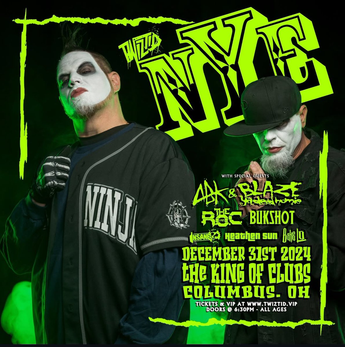 New Years Evil 14 at The King Of Clubs Columbus OH tickets on sale now! #twiztid #heathensun