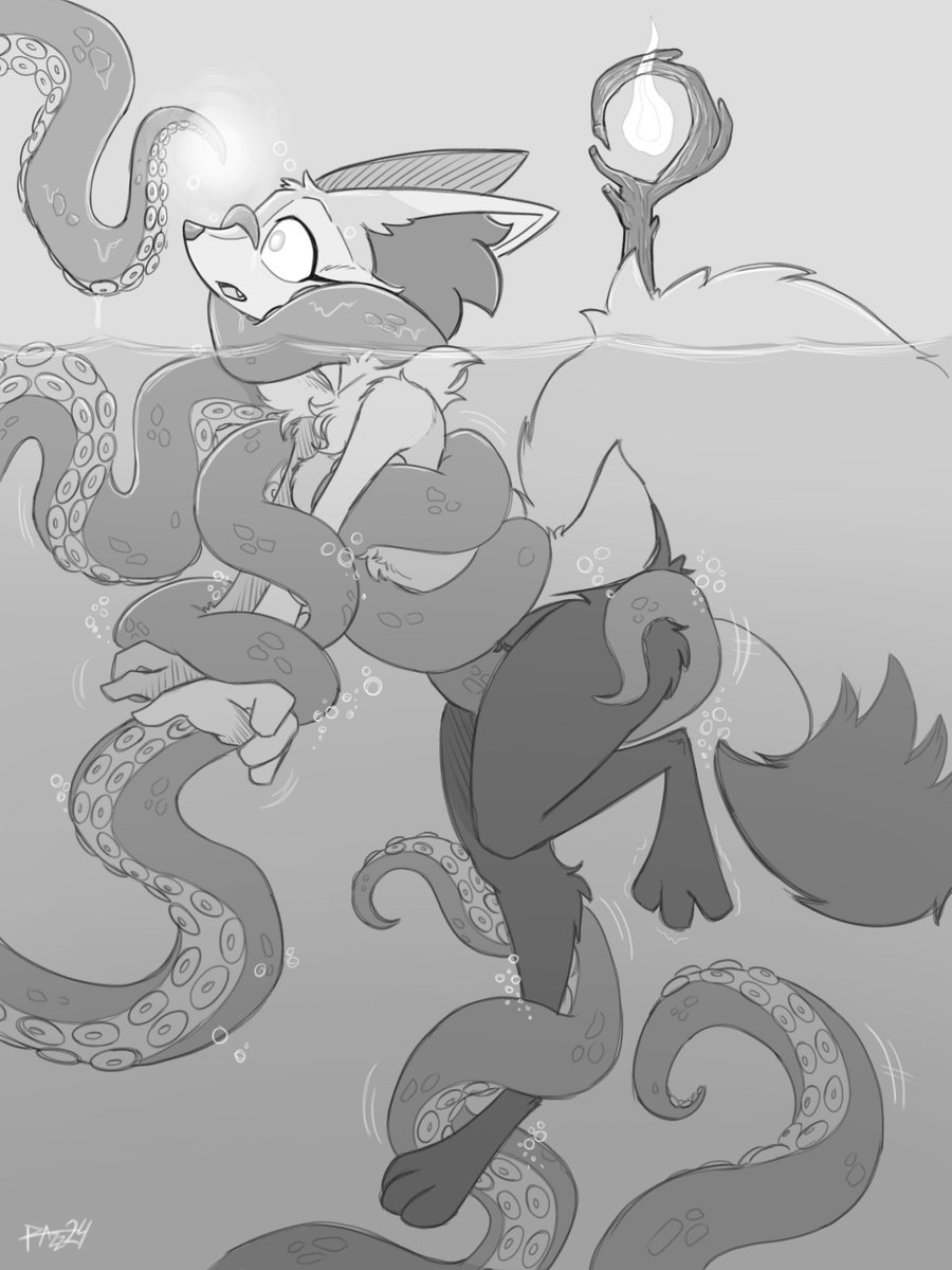 BoxIdle's tweet photo. Scarlett does a lot research about hypnosis, one day she will be a great sorceress hypnotist!
Riskily gets involved in some... situations, this time a very sticky one~

#furry #Pokemon #Braixen #tentacles #squeeze #Hypnosis https://t.co/x3GcLy92dJ