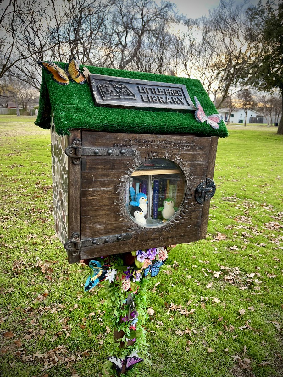 alexlyonnn's tweet photo. Spotted: @pudgypenguins at the little free library for Christmas gifts! Thank you @DeFi_CPA for not only helping me build this but continuously supporting! https://t.co/7SJrOZ2cKw
