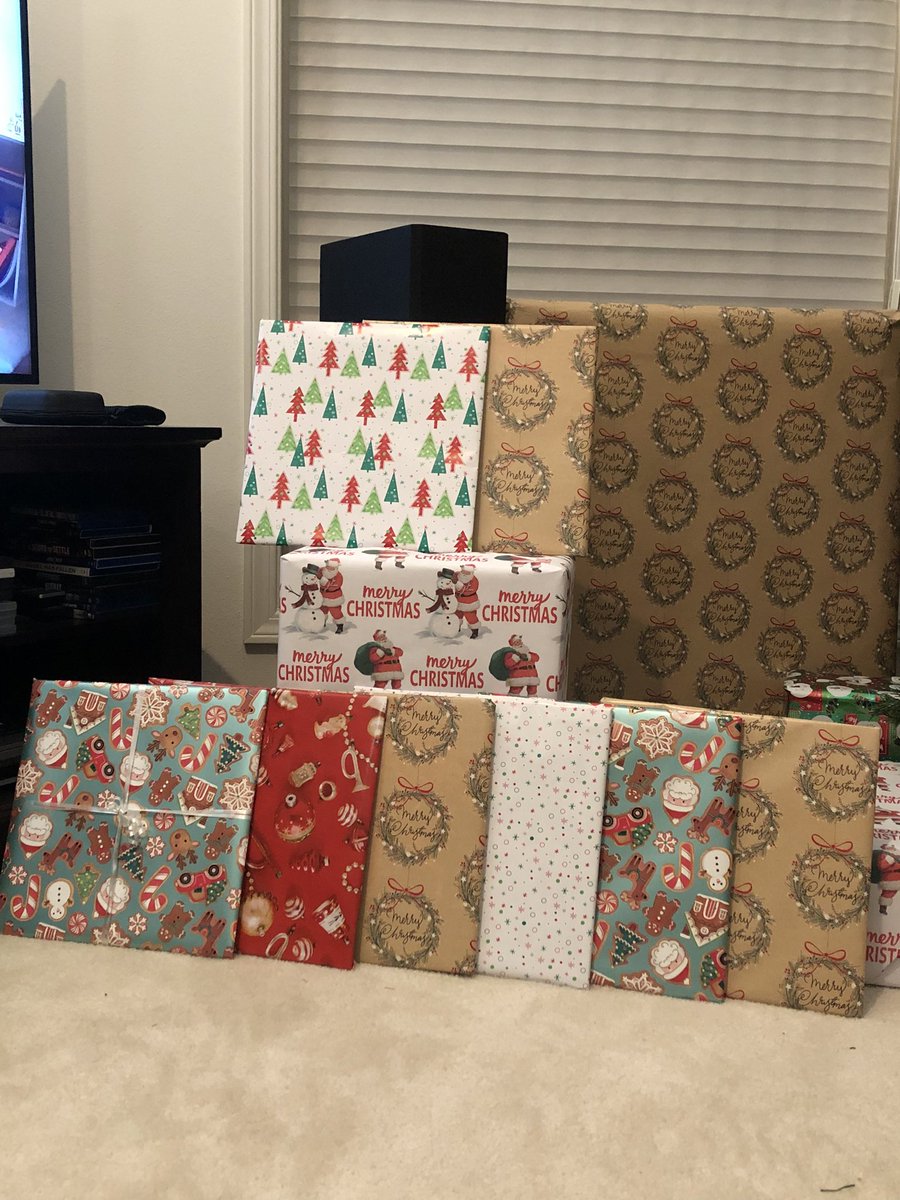 Kyle_Sparkles's tweet photo. I wonder what they could be 🫣 (I wrapped them all myself) https://t.co/hnyIL7kfqt
