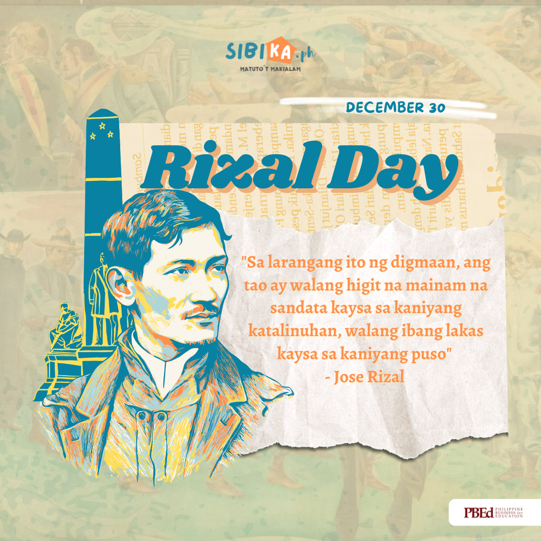 SibikaPH_'s tweet photo. Ating alalahanin si Dr. Jose Rizal na pumukaw sa nasyonalismo ng bawat Pilipino.

Gaya ni Rizal, ipagpatuloy natin ang laban tungo sa mapagpalayang kamalayan para sa bayan!

#RizalDay
#SibikaPH https://t.co/5dMB7G06hE