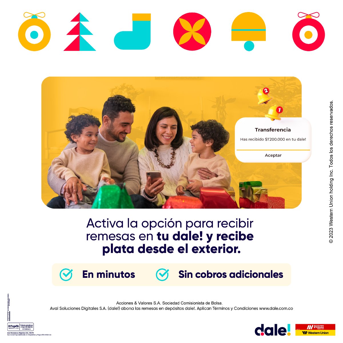 La distancia algunas veces nos puede impedir un abrazo, pero nunca estar presente para tu familia en una fecha especial. ❤️Activa ya la opción para recibir del exterior remesas desde tu app dale! 💰