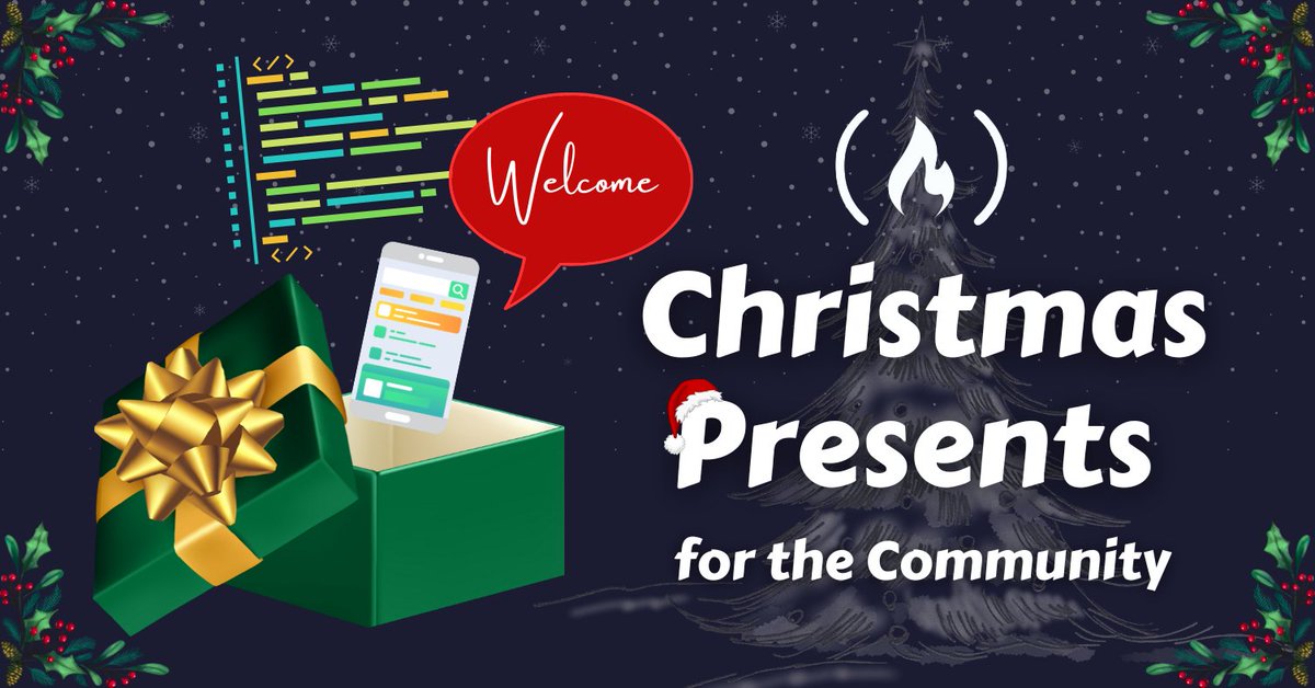 ossia's tweet image. Merry Christmas campers! 🎄

freeCodeCamp just shipped a ton of FREE learning tools for you to dig into over the holidays:

🏗️ The new Certified Full Stack Developer curriculum is here!
🗨️ The new English for Developers CEFR Level B1
🤳 Major updates to our mobile apps
