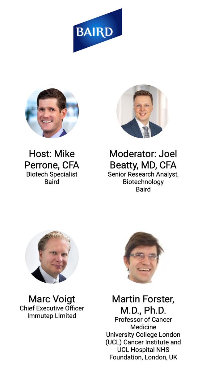 Immutep's tweet photo. ICYMI: Tune in to replay of fireside chat with Dr. Martin Forster of the @ucl Cancer Institute and @Immutep CEO Marc Voigt for an overview of recent data in 1L HNSCC patients with PD-L1 CPS <1 and insights into TACTI-004 Phase 3 in #lungcancer

Replay: https://t.co/U10AsbxJkM https://t.co/XPXYRmw5AQ