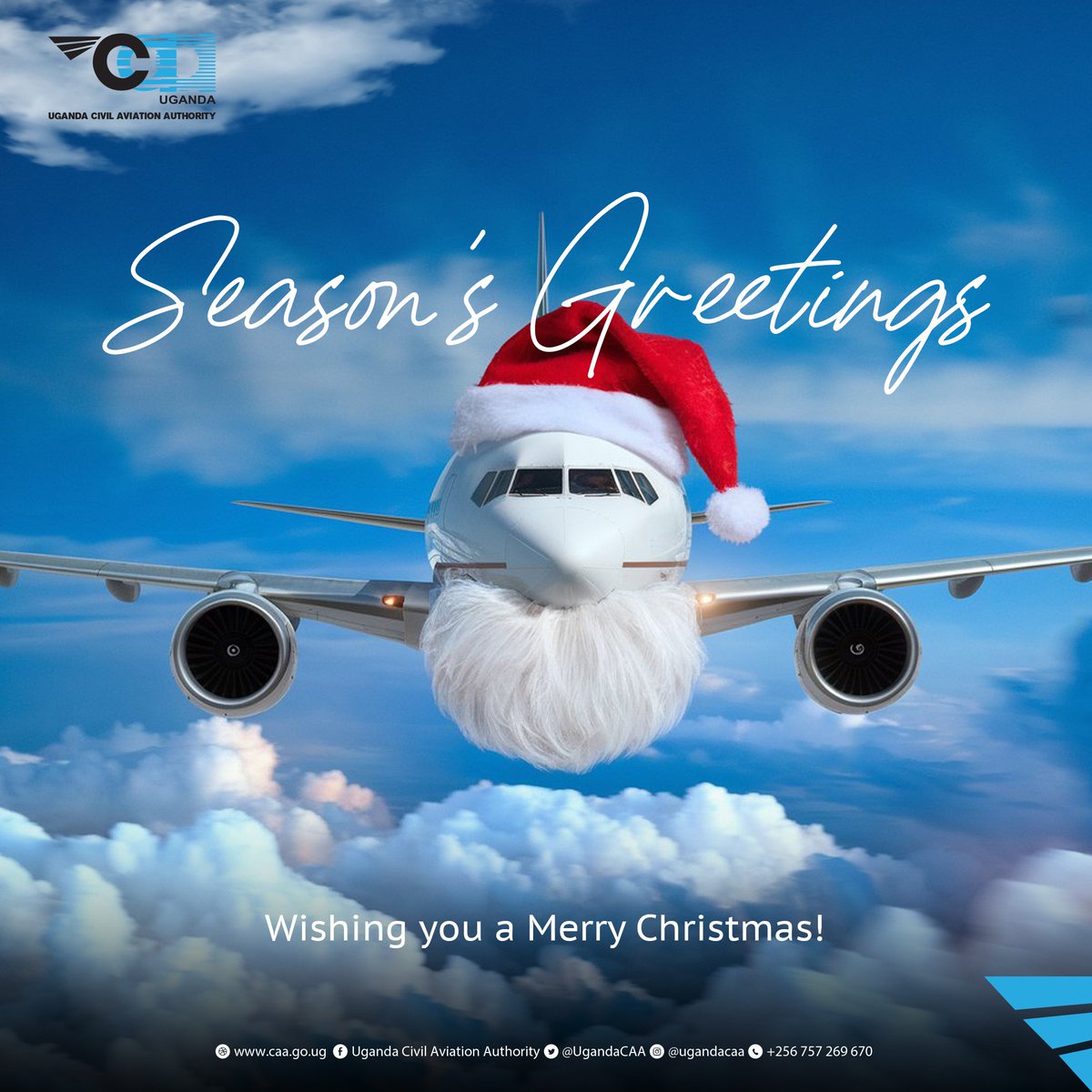 Uganda Civil Aviation Authority wishes you a Merry Christmas. #Christmas2024