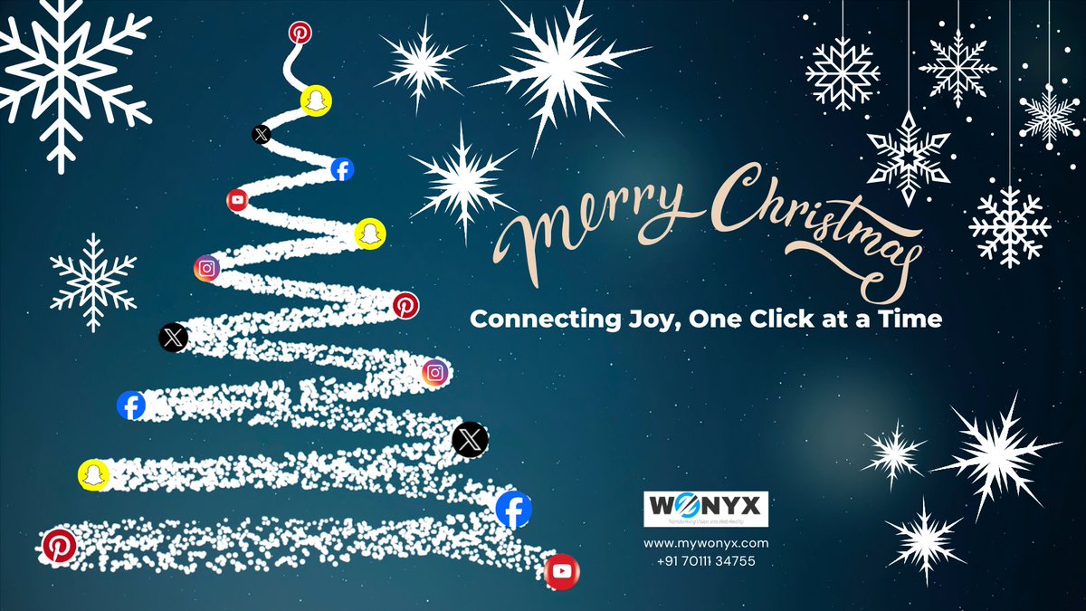 WonyxItsolution's tweet image. This festive season, we’re not just celebrating the holidays—we’re celebrating YOU, our incredible clients and partners!  
🎁 Cheers to new beginnings, lasting partnerships, and digital greatness. 
Merry Christmas from all of us at Wonyx! 🎉
#MerryChristmas2024 #WonyxITSolutions