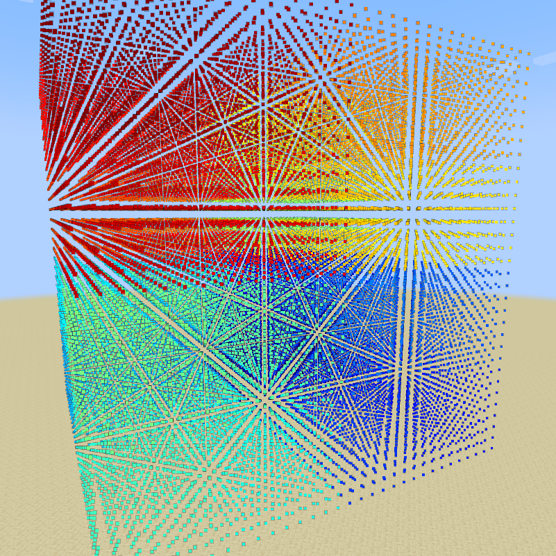 Morton scan visualization in minecraft. turned my game into a slideshow