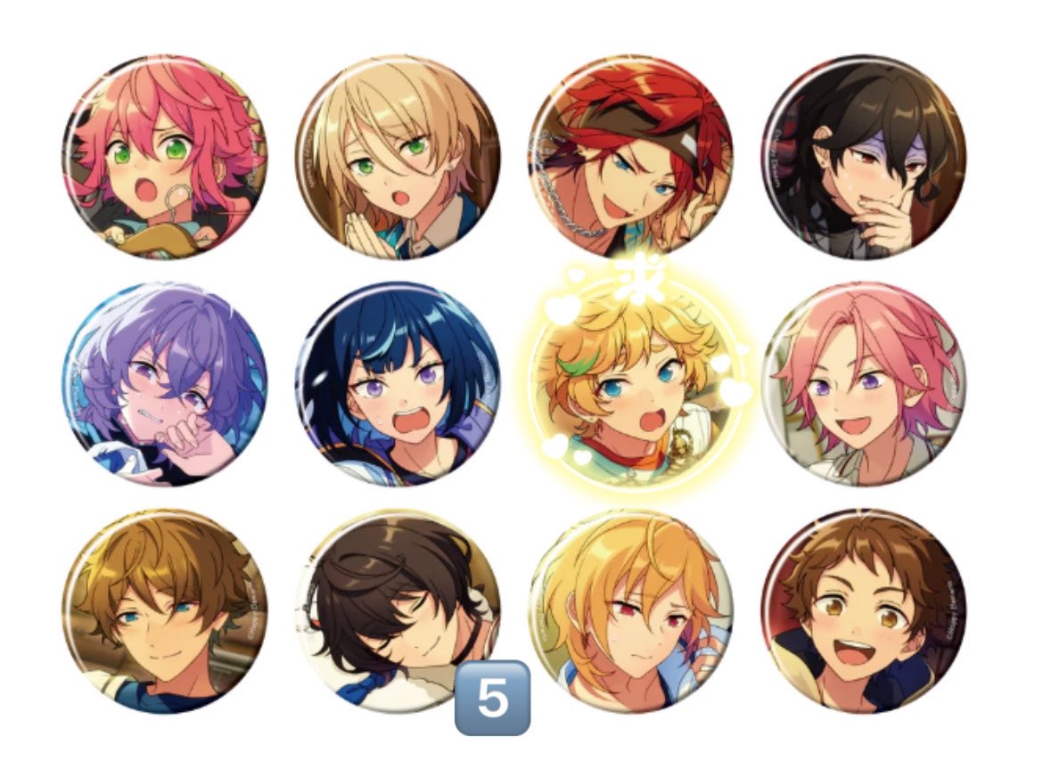 【交換】あんスタ コレクション缶バッジ コレ缶 イベコレ Dec. CASUAL  IDOL Side

譲 ：桃李 藍良 燐音 零 ユメ エス こはく 翠  凛月（c残り5) なずな 光

求 ：宙

✨i4box、c10boxアニメイト通販予約予定
✨纏めての方優先
✨都内手渡しor郵送
お気軽にお声がけください💫