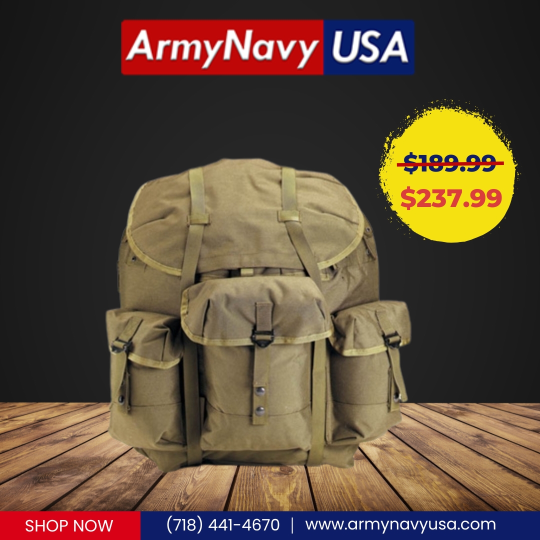 ArmyNavyUSA's tweet photo. Durable & spacious! Get the enhanced nylon large Alice pack.
Call us - ( 718) 441- 4670 and Visit our website → https://t.co/hOWunrbxlk
#militaryboots #armynavystore #camotanktop #alicepack #corcoranjumpboots #uniformtrousers #sweatshirt #tacticalboot https://t.co/LmAl7jjyKZ