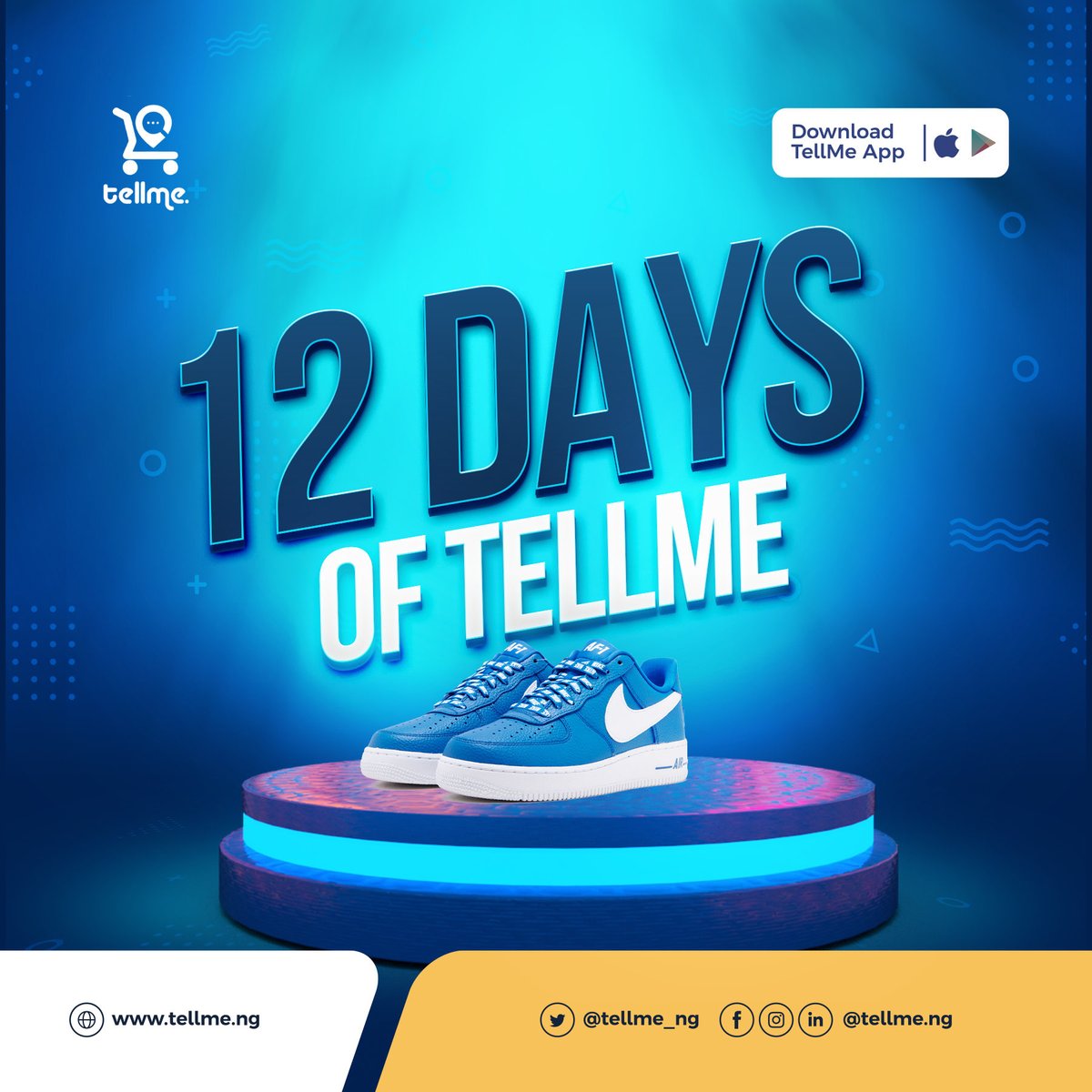 TellMe_ng's tweet photo. 12 Days of Tellme is HERE! 🎁

✨ Don’t miss out on daily deals and giveaways!

#TellmeOnlineshopping #Tellme #BuySmiling #12DaysOfTellme https://t.co/o8HVjZsyDo